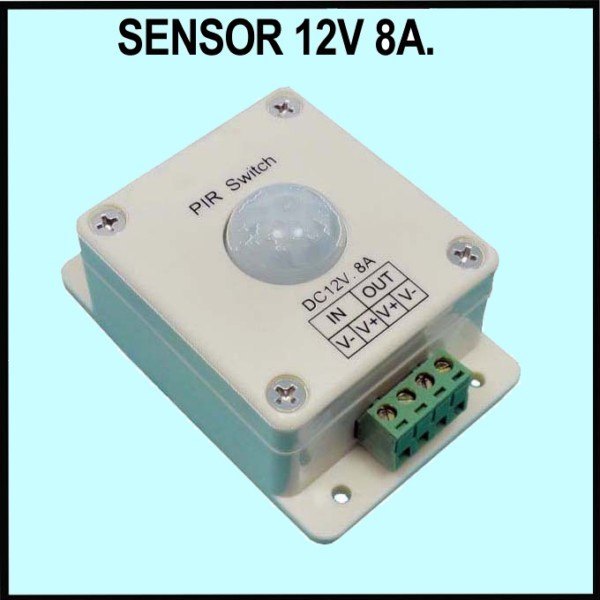 Detector de Movimiento Presencia de 12v 24v. Sensor PIR